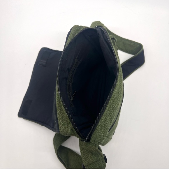 Lukla Green Messenger Bag with Sun Moon Embroidery - Picture 11 of 12